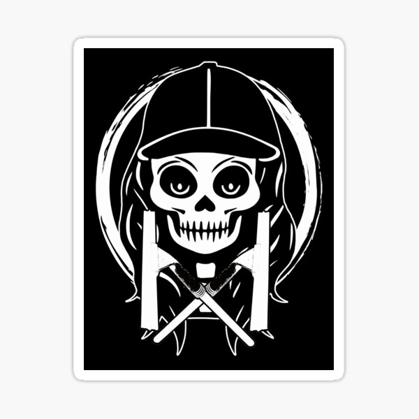 Item preview, Window Cleaner Female Skull and Crossed Squeegee White Logo designed and sold by Nuletto.