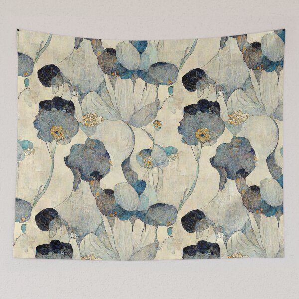 Aperçu de l'œuvre Tranquil Blue Florals créée et vendue par BellasArtStudio.