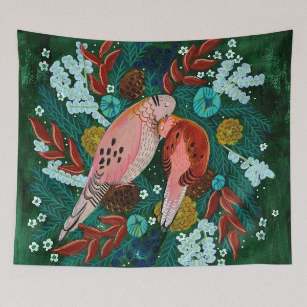 Item preview, Festive Two turtle Doves designed and sold by Caroline Bonne Müller.