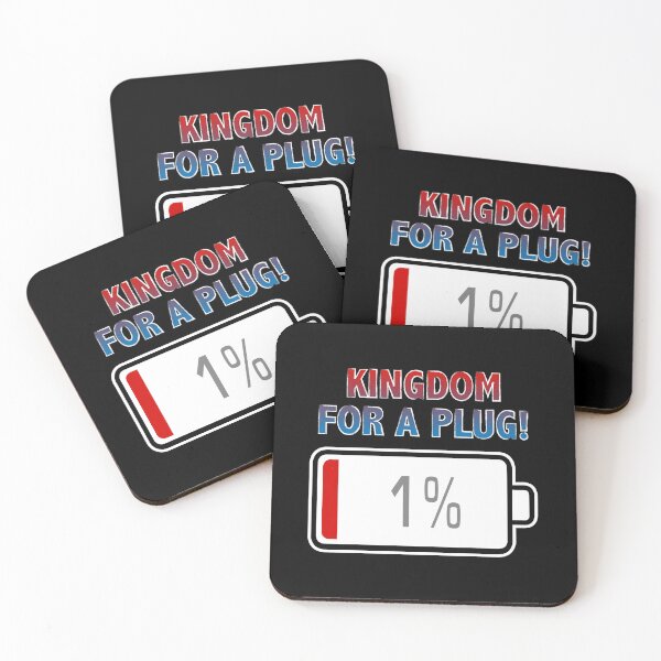 Item preview, Kingdom for a Plug with Battery at 1% designed and sold by Moodific.