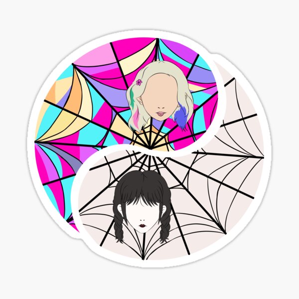 Artikel-Vorschau von Wednesday Addams und Enid Sinclair wie Yin-Yang, designt und verkauft von Lamb Art.