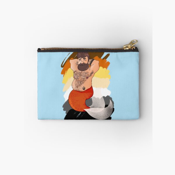 Item preview, Illustration of gay bear merman with gay bear flag colors on the back designed and sold by ItalianCub.