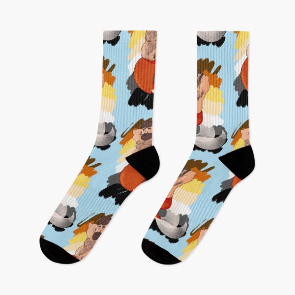 Item preview, Illustration of gay bear merman with gay bear flag colors on the back designed and sold by ItalianCub.