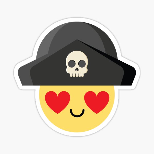 Pirate Emoji Stickers 1 Round | 500 Count