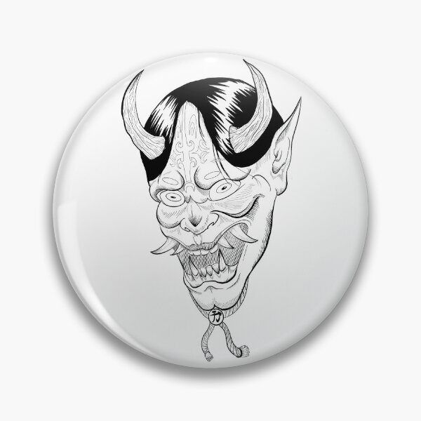 Item preview, Hannya Japanese Mask Tattoo designed and sold by Kedesart.