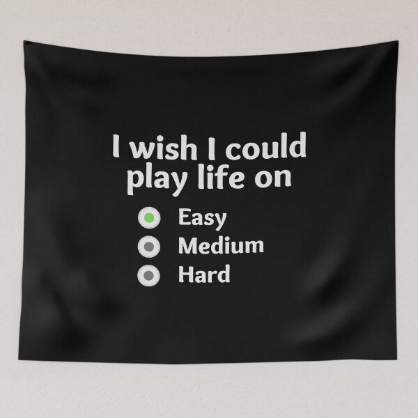 Item preview, I wish I could play life on easy mode designed and sold by 5thseason-shop.