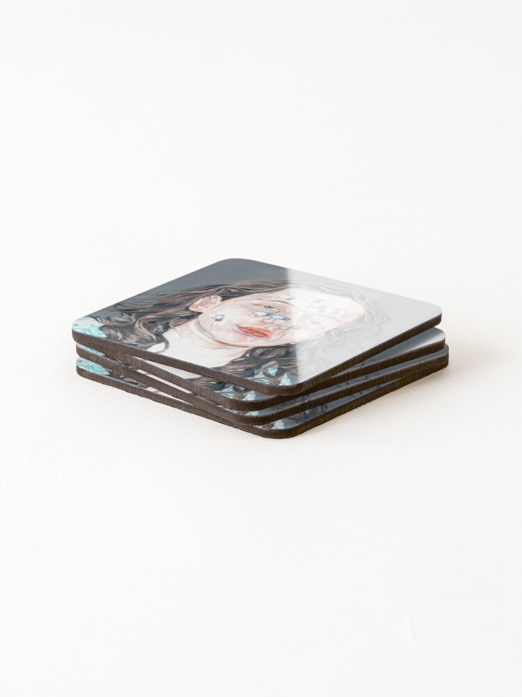 Thumbnail 4 of 5, Coasters (Set of 4), Dislike Portrait designed and sold by RiceDrawings.