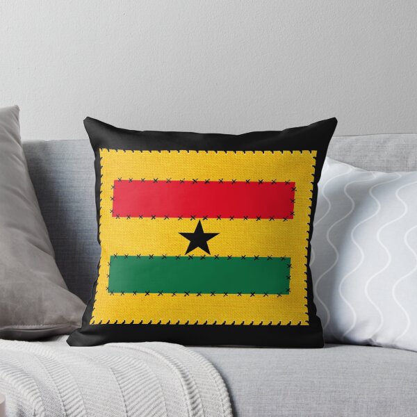 Item preview, Ghana Flag Sewn/Stitched Pieces of Fabrics Effect Design designed and sold by AfriStyleUK.