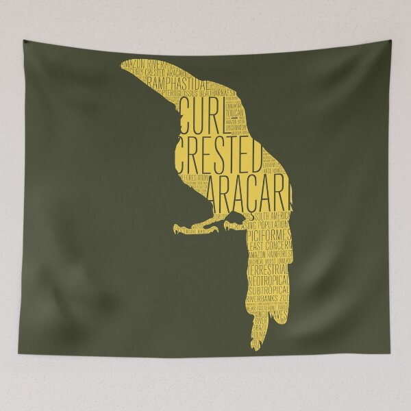 Item preview, Word Cloud Wildlife: Curl-Crested Aracari designed and sold by NoelleMBrooks.