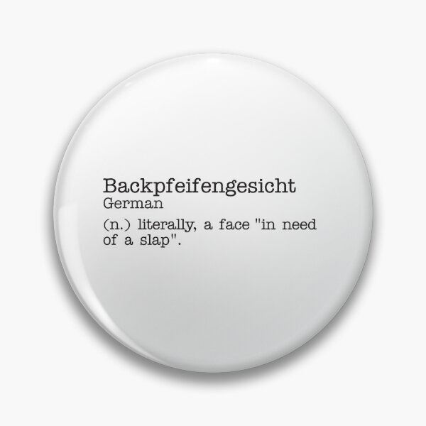 Item preview, Backpfeifengesicht - German - Funny Word Definition  - Typewriter designed and sold by Zooone.