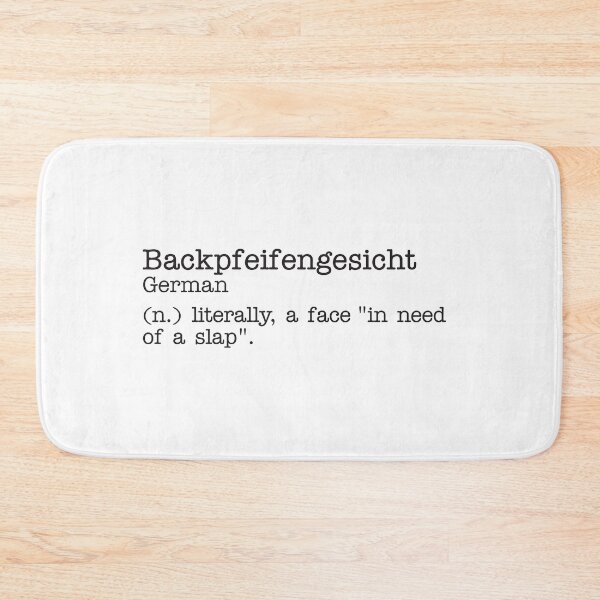 Item preview, Backpfeifengesicht - German - Funny Word Definition  - Typewriter designed and sold by Zooone.
