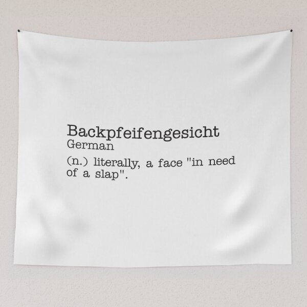 Item preview, Backpfeifengesicht - German - Funny Word Definition  - Typewriter designed and sold by Zooone.