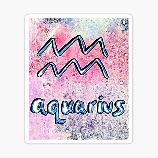 Aquarius, zodiac, horoscope, star sign, astrological  Sticker