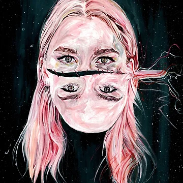 Artwork thumbnail, Surreal Portrait by RiceDrawings
