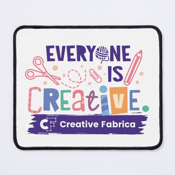 Item preview, Creative Fabrica "Everyone is Creative" Quote designed and sold by CFMerch.