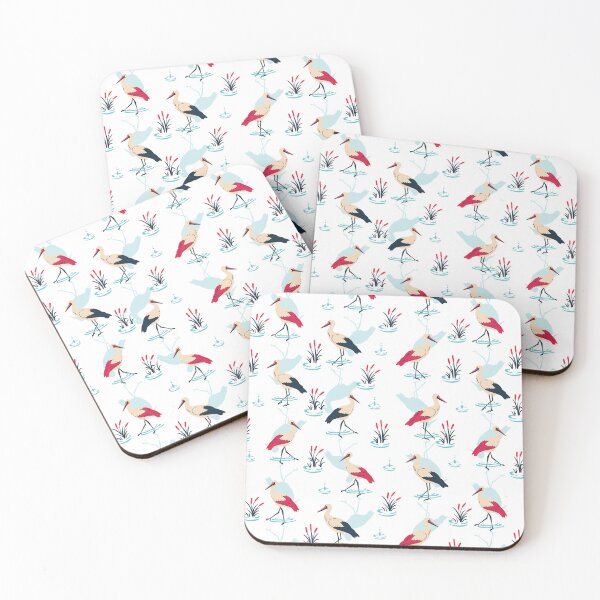 Item preview, Serene Stork Sanctuary - Elegant Pond Scene designed and sold by FlinArt.