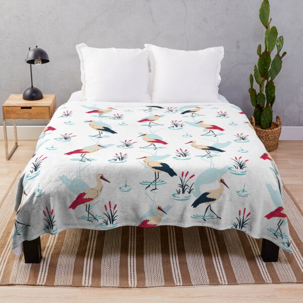 Item preview, Serene Stork Sanctuary - Elegant Pond Scene designed and sold by FlinArt.