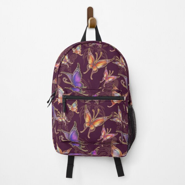 Item preview, Velvet Butterfly Garden: Deep Maroon & Gold Mystical Pattern designed and sold by Art-PraveenRai.