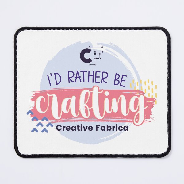 Item preview, Creative Fabrica "I'd Rather be Crafting" Quote designed and sold by CFMerch.