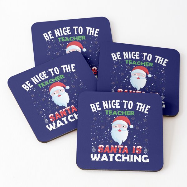 Item preview, Be nice to the teacher, Santa is watching, Funny Christmas Gift for Teachers designed and sold by Sunnyhova.