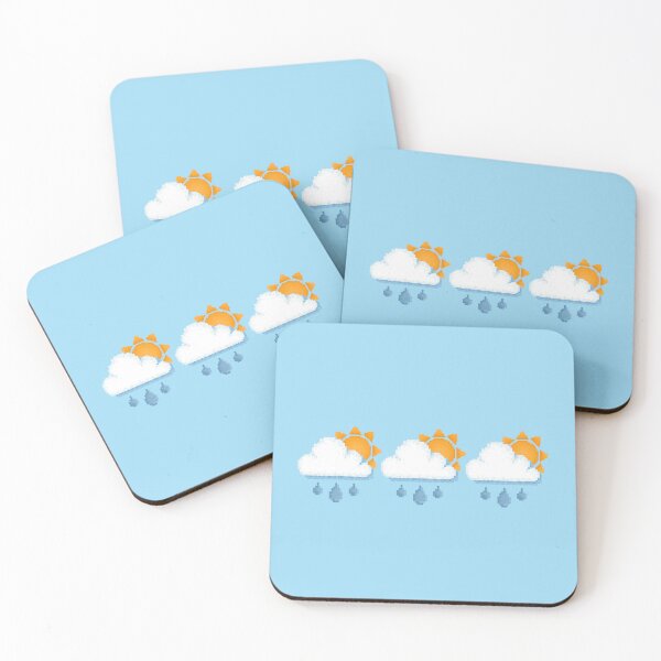 Item preview, Retro Sunny Rain cloud Pixel Design designed and sold by 8BitTrip.