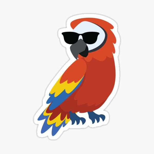 "Parrot Emoji " Sticker by HippoEmo Redbubble