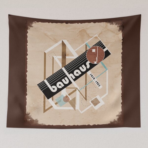 Item preview, Vintage Worn Out Bauhaus Abstract Artwork Geometric Composition I original design designed and sold by paragonDesign28.