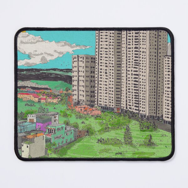 Item preview, Vinhomes Grand Park Skyscrapers Top View Saigon Vietnam Illustration designed and sold by Wall-Art-Sketch.