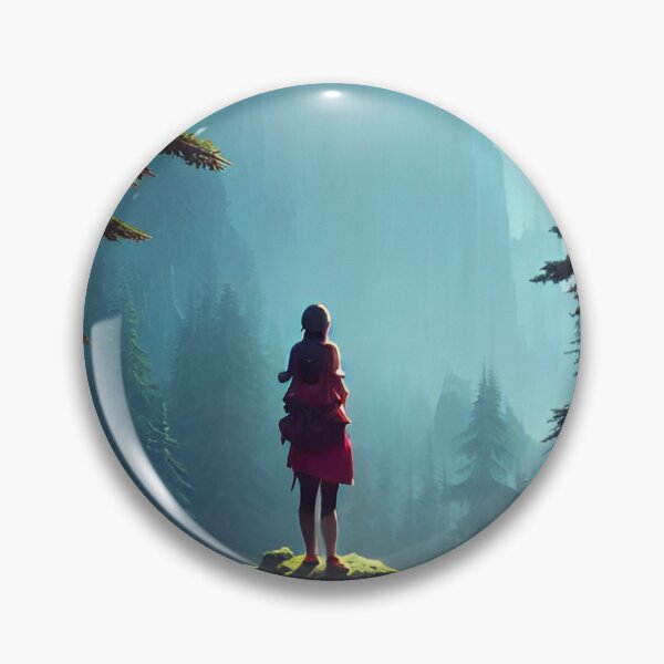 Item preview, Beautiful Anime Girl Nature Forest Landscape designed and sold by Trendy-Now.