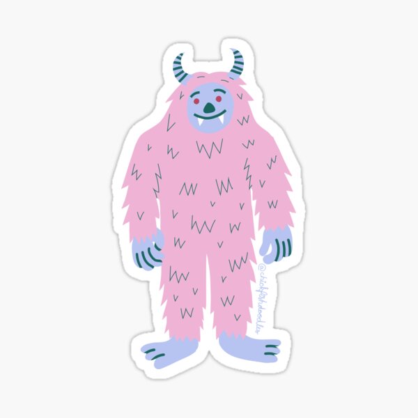 Baby pink yeti Sticker for Sale by ssbymiranda