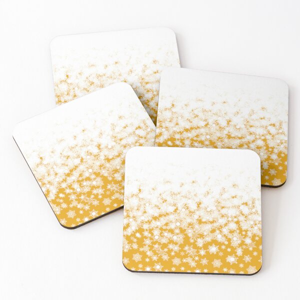 Item preview, Blizzard - Snowflakes on a yellow background designed and sold by illustratious.