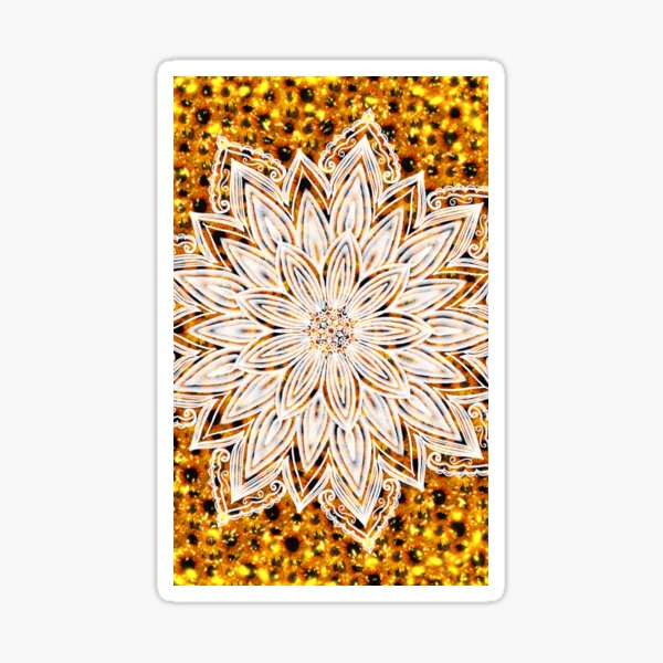 White Sunflower on Sunflowers from my Garden Sticker