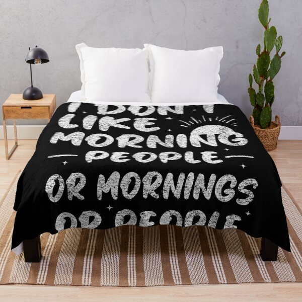Item preview, I don't like morning people or mornings or people - Funny Morning Saying / I hate morning designed and sold by Blonc-ou.