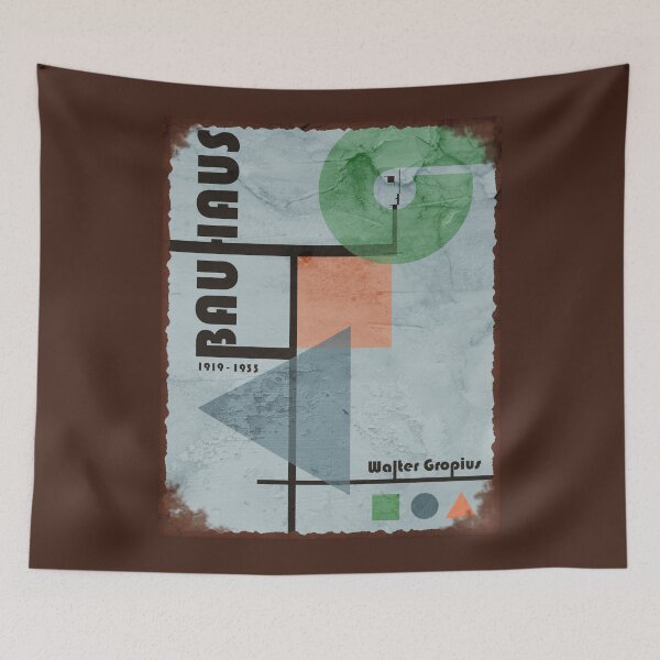 Item preview, Vintage Worn Out Bauhaus Minimalist Artwork Geometric Composition H original design designed and sold by paragonDesign28.
