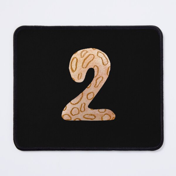 Item preview, Number two figure textured a watercolor sketch black designed and sold by Yana Mustafina | Boho Soulful Designs.