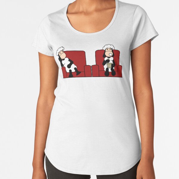 Schafe im Kino Premium Rundhals-Shirt