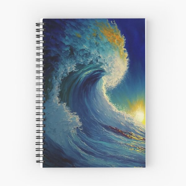 Item preview, Big Nazaré Wave - Art Nouveau Oil Painting designed and sold by Mitch-Angelo.