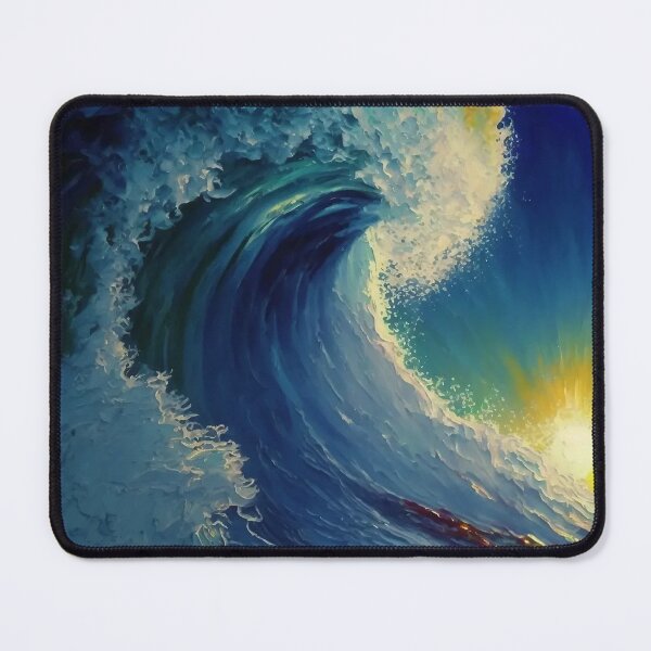 Item preview, Big Nazaré Wave - Art Nouveau Oil Painting designed and sold by Mitch-Angelo.