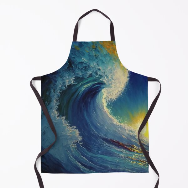 Item preview, Big Nazaré Wave - Art Nouveau Oil Painting designed and sold by Mitch-Angelo.