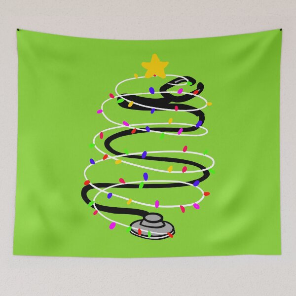 Item preview, Green Christmas stethoscope designed and sold by Mermaidssparkle.