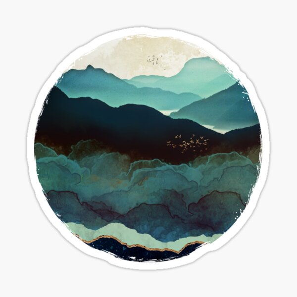 Indigo Mountains Sticker