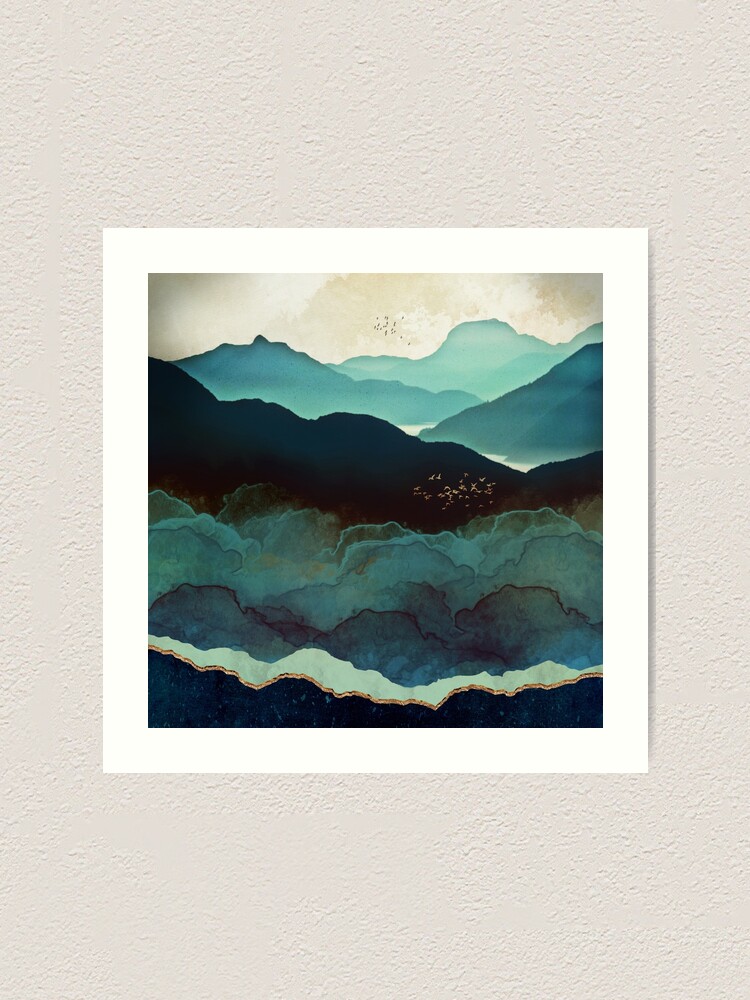 Alternate view of Indigo Mountains Art Print