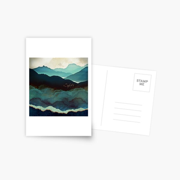 Item preview, Indigo Mountains designed and sold by spacefrogdesign.