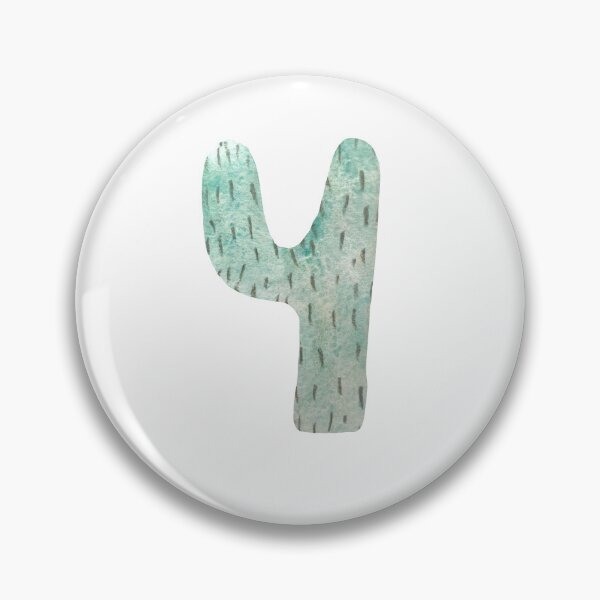 Item preview, Number four figure blue a watercolor textured  designed and sold by Yana Mustafina | Boho Soulful Designs.