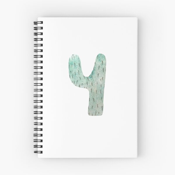 Item preview, Number four figure blue a watercolor textured  designed and sold by Yana Mustafina | Boho Soulful Designs.