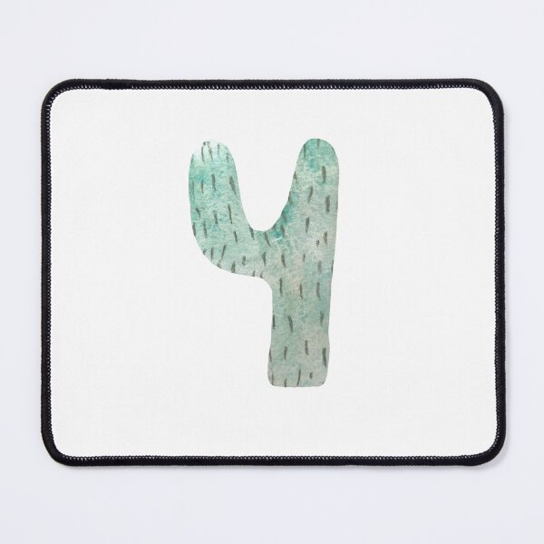 Item preview, Number four figure blue a watercolor textured designed and sold by Yana Mustafina | Boho Soulful Designs.