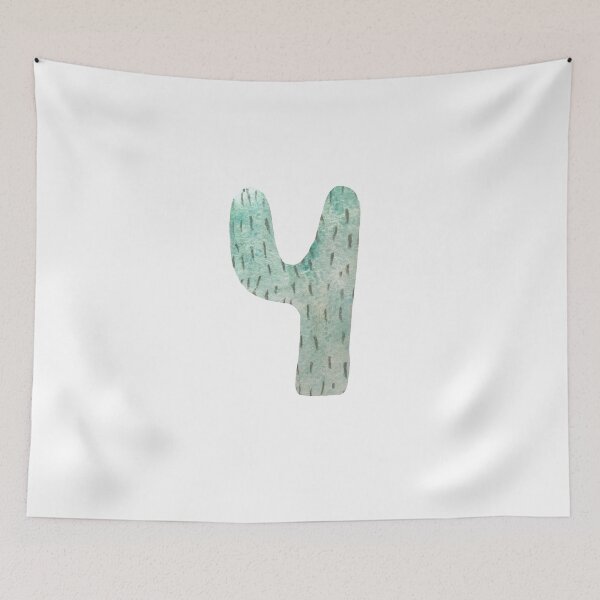 Item preview, Number four figure blue a watercolor textured  designed and sold by Yana Mustafina | Boho Soulful Designs.