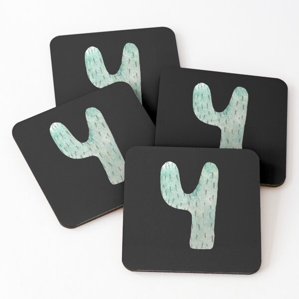 Item preview, Number four figure blue a watercolor textured black designed and sold by Yana Mustafina | Boho Soulful Designs.