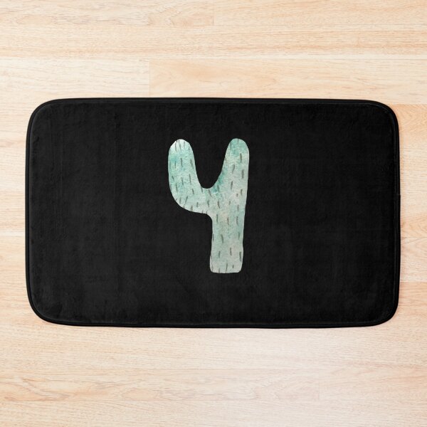 Item preview, Number four figure blue a watercolor textured black designed and sold by Yana Mustafina | Boho Soulful Designs.