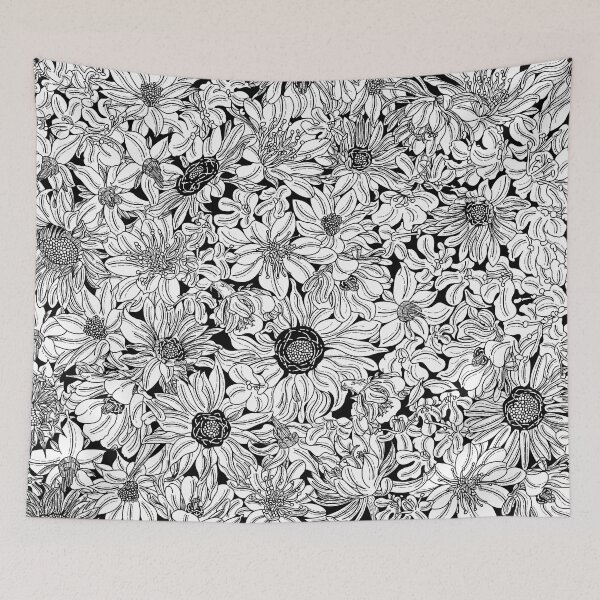 Item preview, Black and White Botanical Drawing designed and sold by YzHmDesign.